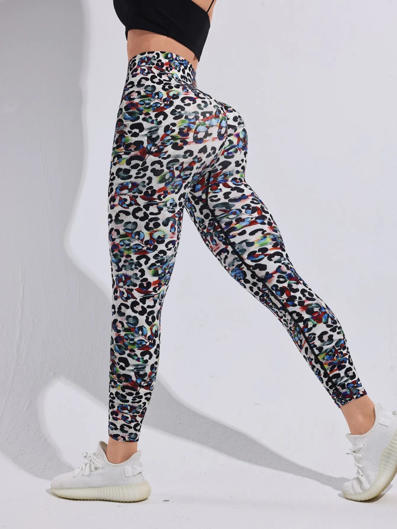 Fashion Women Beautiful Print Leggings Yoga Pants High Waist Jeggings Stretch Pants  Gym Fitness Sweatpants