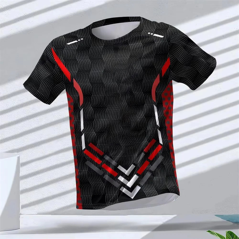 Gym Summer Quick Dry Breathable Men's T Shirt Outdoor Run Fitness Sports Short Sleeve Casual O-Neck Men Gym Sportswear T-Shirt