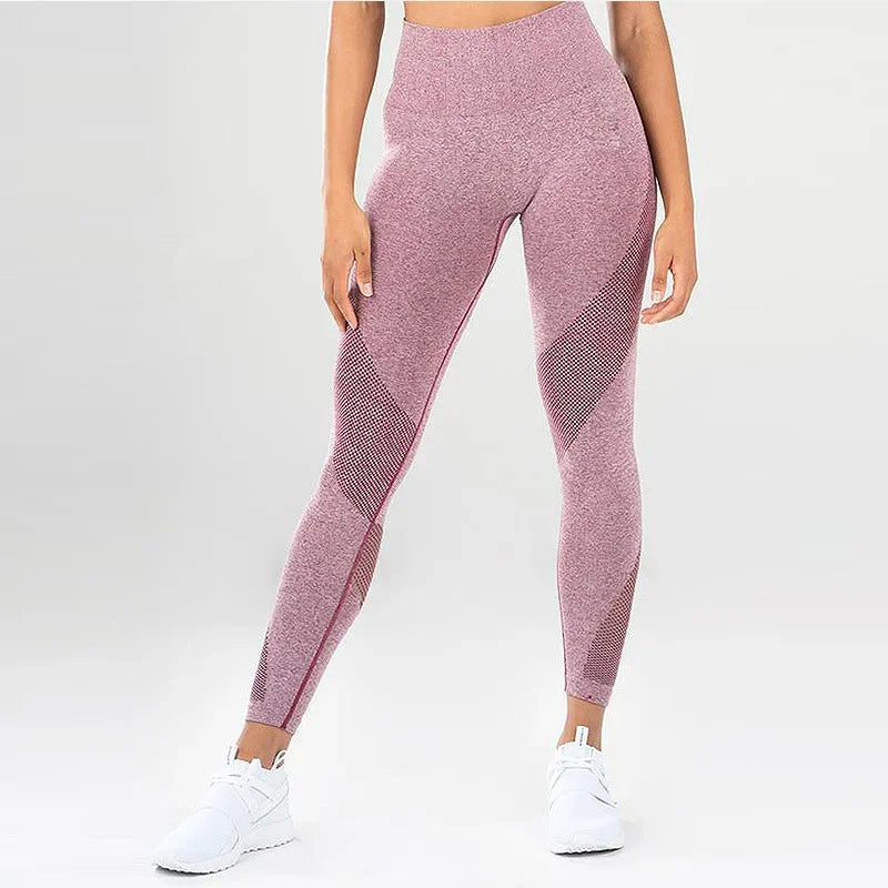 Women Yoga Pant High Waist Sport Leggings Mesh Breathable Fitness Tights Hip Lifting Running Trousers Gym Workout Leggings Female