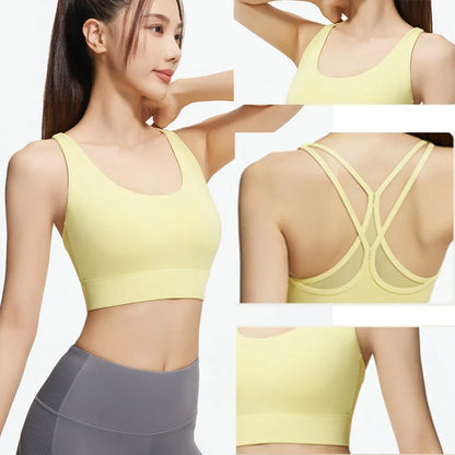Criss Cross Back Yoga Bra Criss Cross Back Yoga Crop Strappy Workout Bras Crisscross Gym Bra Crisscross Sports Bras