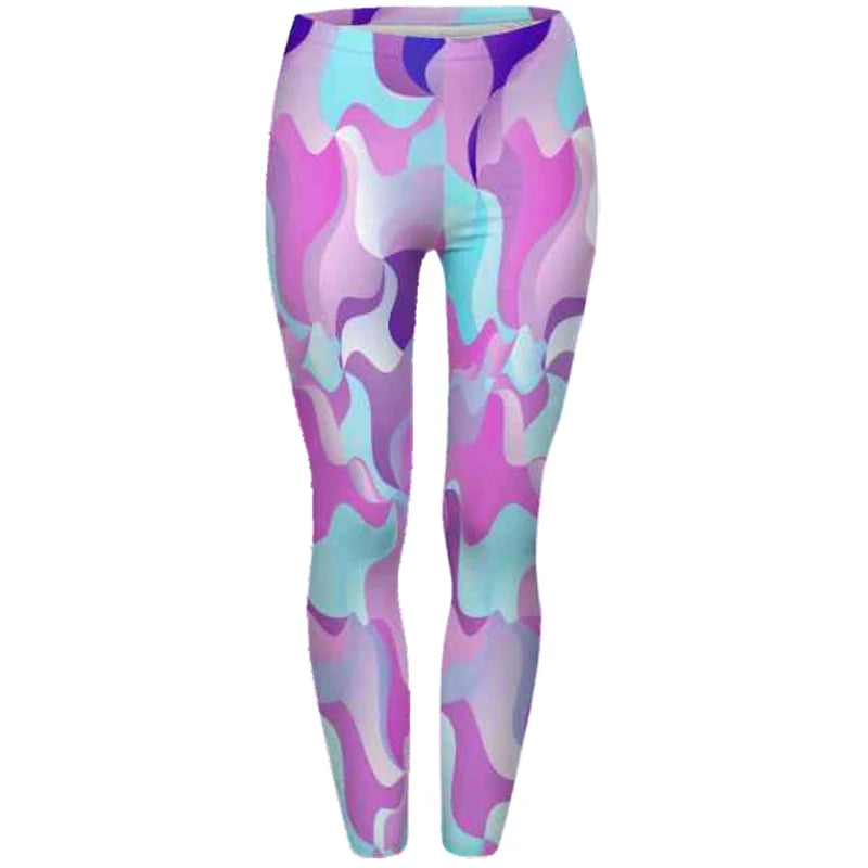 DeanFire Super Soft Stretch Leggings AZTEC ROUND OMBRE Print Fitness Legging Sexy Silm Legins High Waist Trouser Women Pants