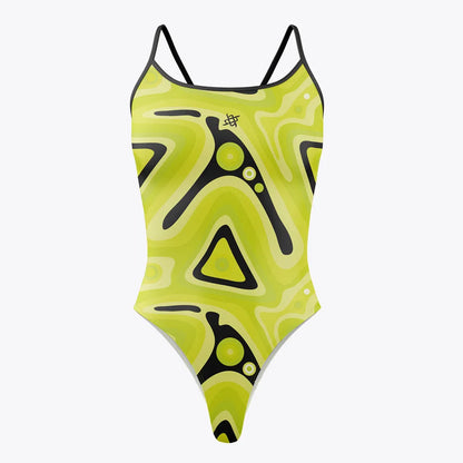Women One-piece Swimsuit Summer Racer Back Beach Printing Bathing Suit Open Water Training Race Swimwear Quick Drying Swim Suit