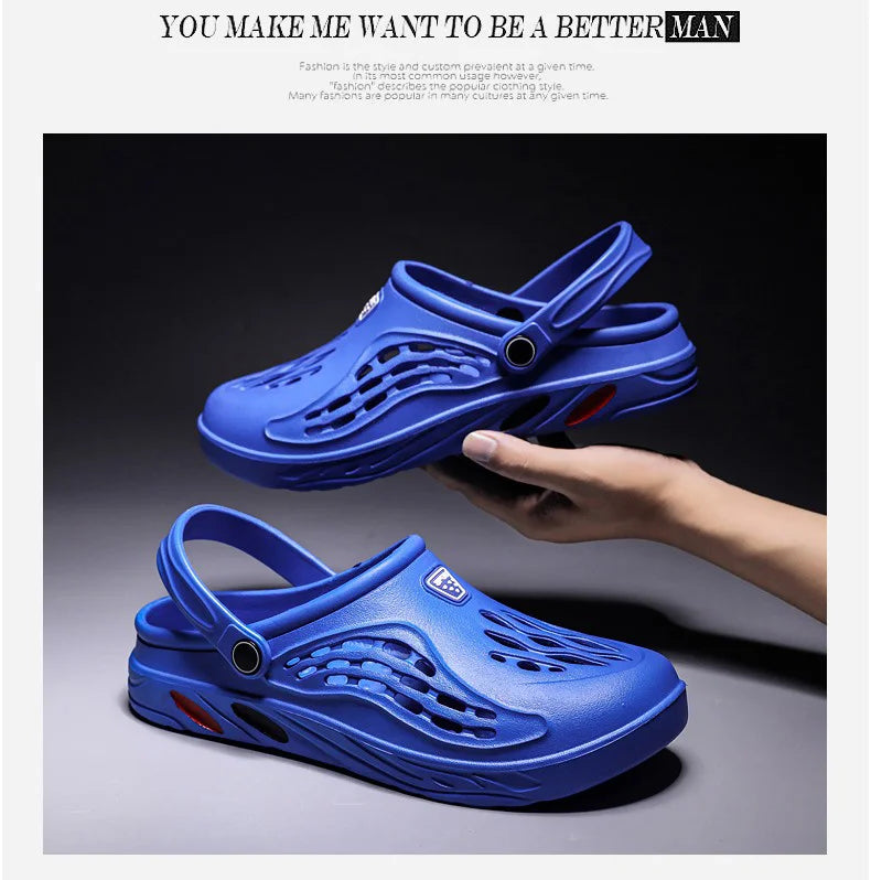 Men Sandals Light EVA Men's Casual Shoes Hole Shoes Clogs Home Garden Outdoor Male Beach Flat Slippers Big Size 49