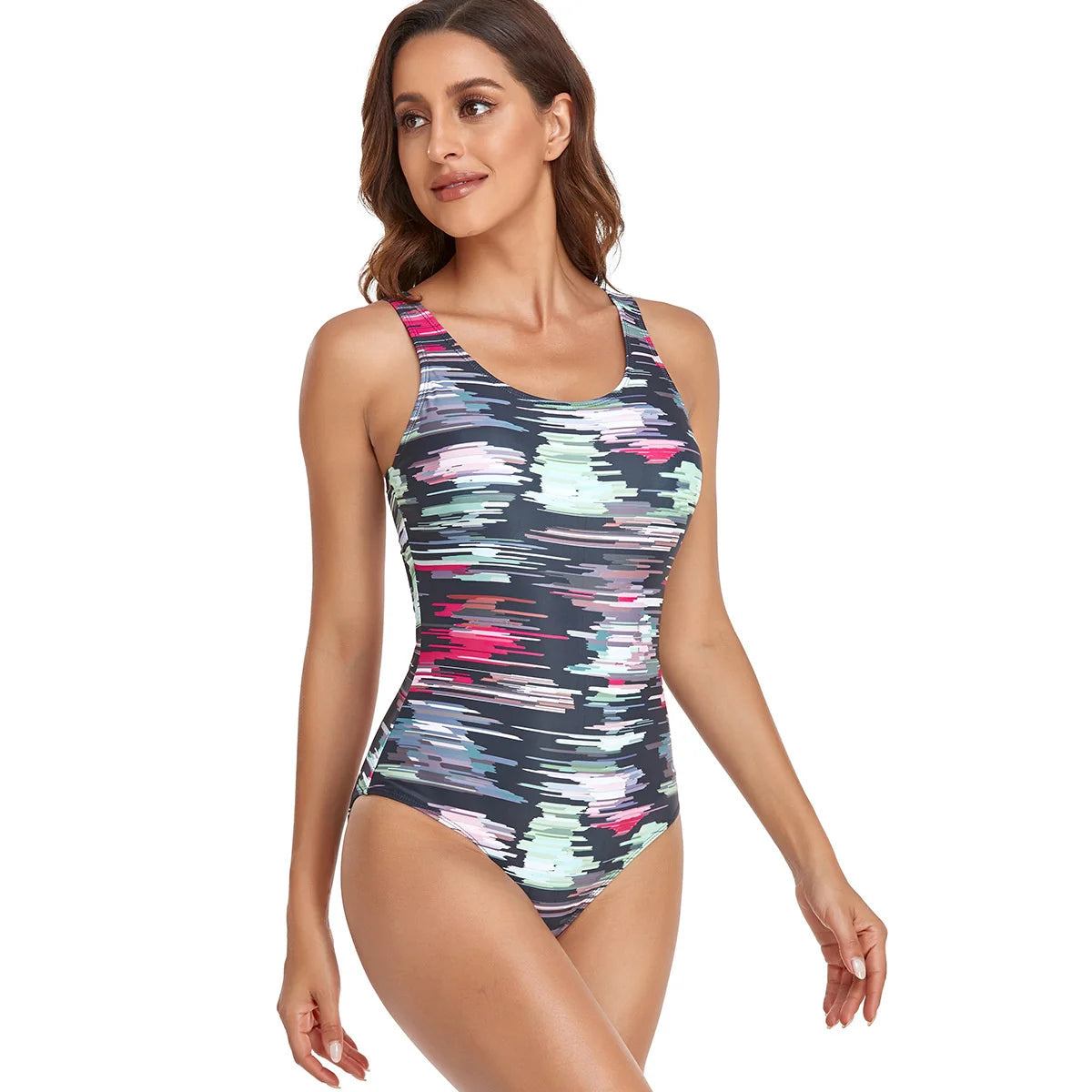One Piece Large Swimsuits Closed Plus Size Swimwear Sports Female Body Bathing Suits For Pool Beach Women's Swimming Suit