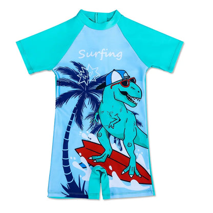 Children's Quick Drying Swimsuit, Boy Dinosaur, Korean Toddler, Sun Protection Swim Suits, Baby, Cute, Spring, Hot Summer