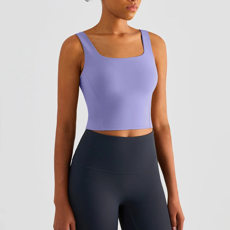 Women Shock-proof Sports Bra Running Breathable Fix-cup Yoga Vest Gym Clothing Fitness Bra