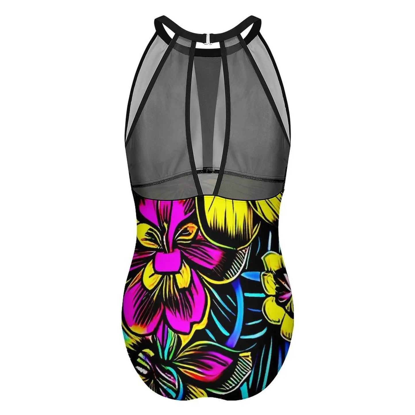 Floral Swimsuit Flower Power Style Swimwear One Piece Design Swimsuits Cut Out Bathing Suits Women Push Up Beach Outfits