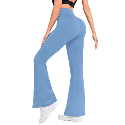 Soft High Waisted Tummy Control Workout Yoga Pants Butt Lifting Flare Leggings for Women Wide Leg Flared Yoga Pants
