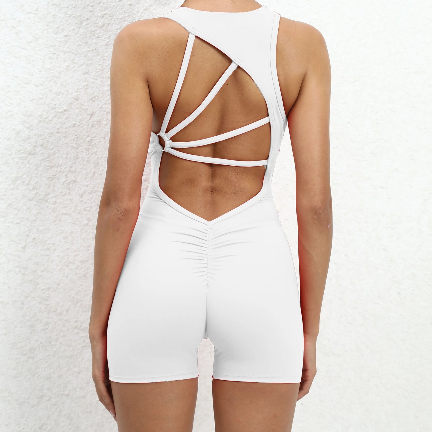Pad Mental Lycra Gym Yoga Sets One Piece Jumpsuit Sport Women Workout Clothes Women Fitness Womens Outfits Active Suits