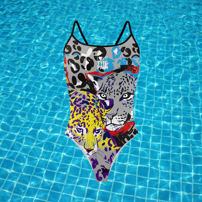 Love The Pain Ladies Thin Straps Swimsuit One-piece Triangle Athletic Sports Quick-drying Functional Training Swimsuit Women Bathers Pool Squad