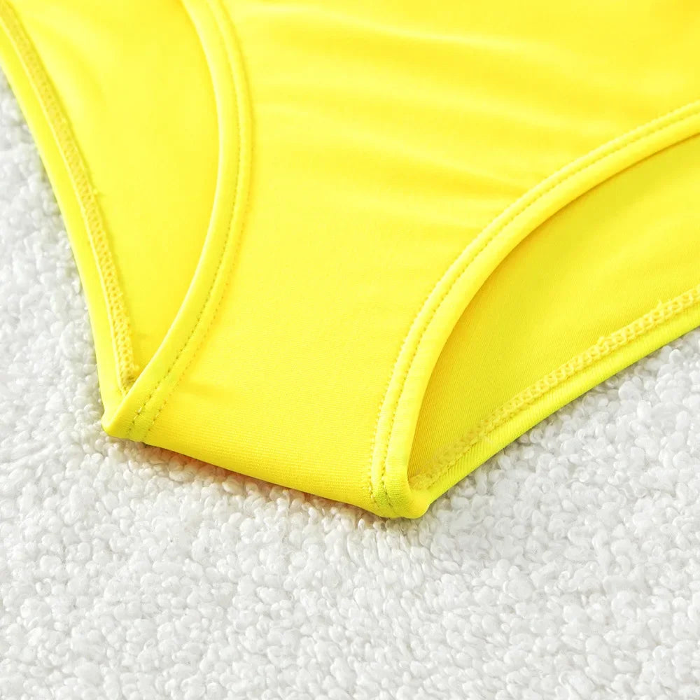 Kids Oblique Shoulder Sling Split Swimsuit Girl Quick Dry Breathable Bikini Swimwear Kid Two Pieces