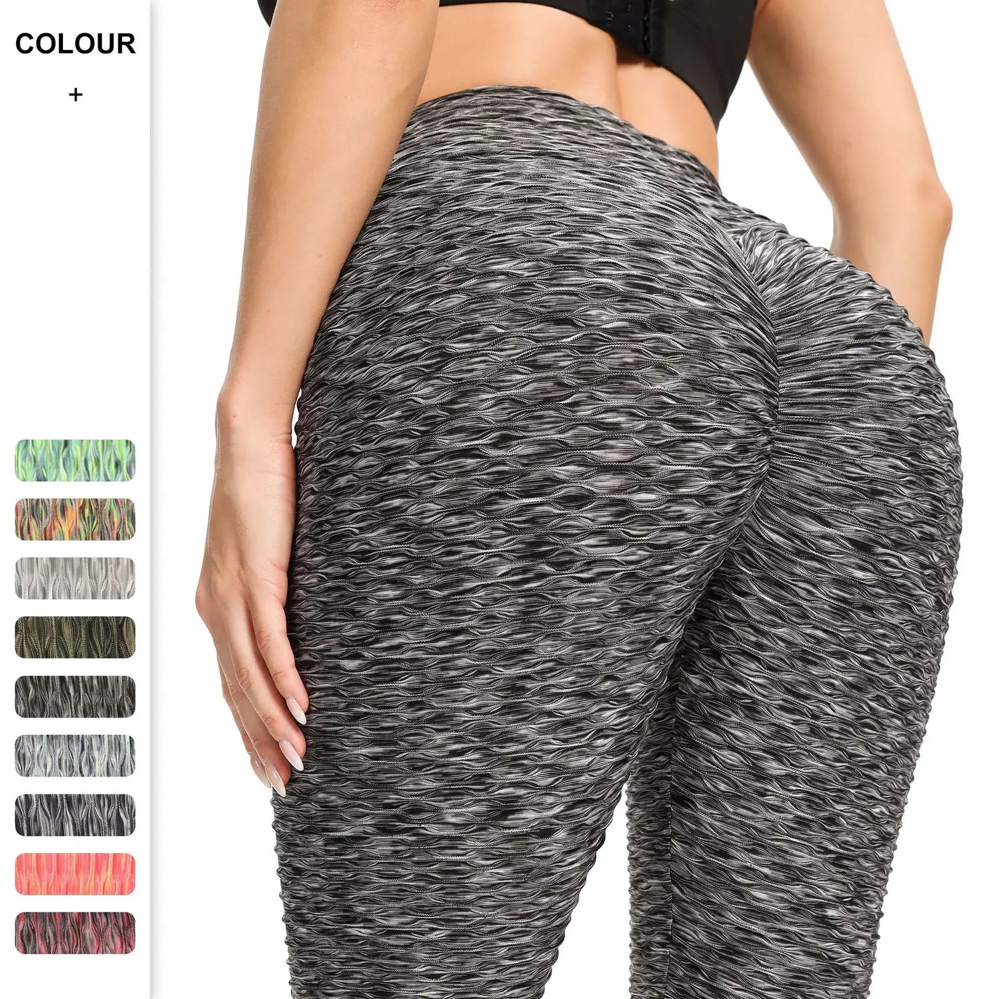 Sports Fitness Peach Lifting Hip Yoga Gym Pants Workout Booty Scrunch Butt Leggings Seamless Lift Low Waist for Women