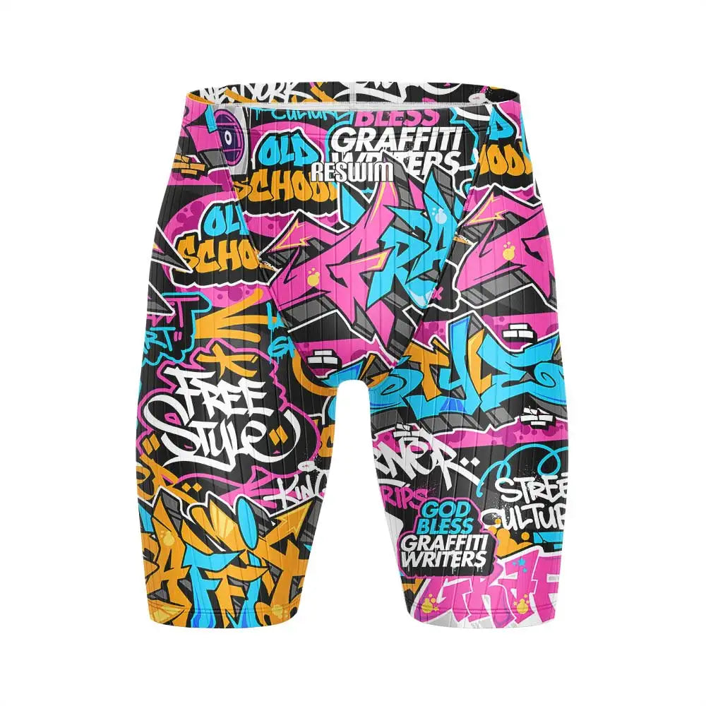 Swimming Trunks Men's Swim Jammer Swimsuit Beach Tights Shorts Training Swimming Shorts Professional Athletic Surf Swimwear