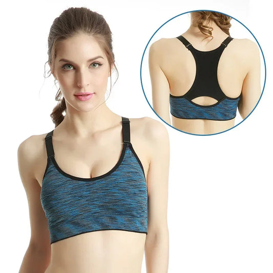 5 Colors Sports Bra Women Gym Jogging Crop Top Female Tops Fitness Shockproof Vest Sport Bras for Women