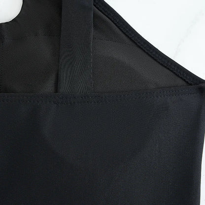 Girls Swimsuit One Piece Black Kids Swimwear Solid Children's Bathers Bathing Swimming Swim Suit Summer Beachwear