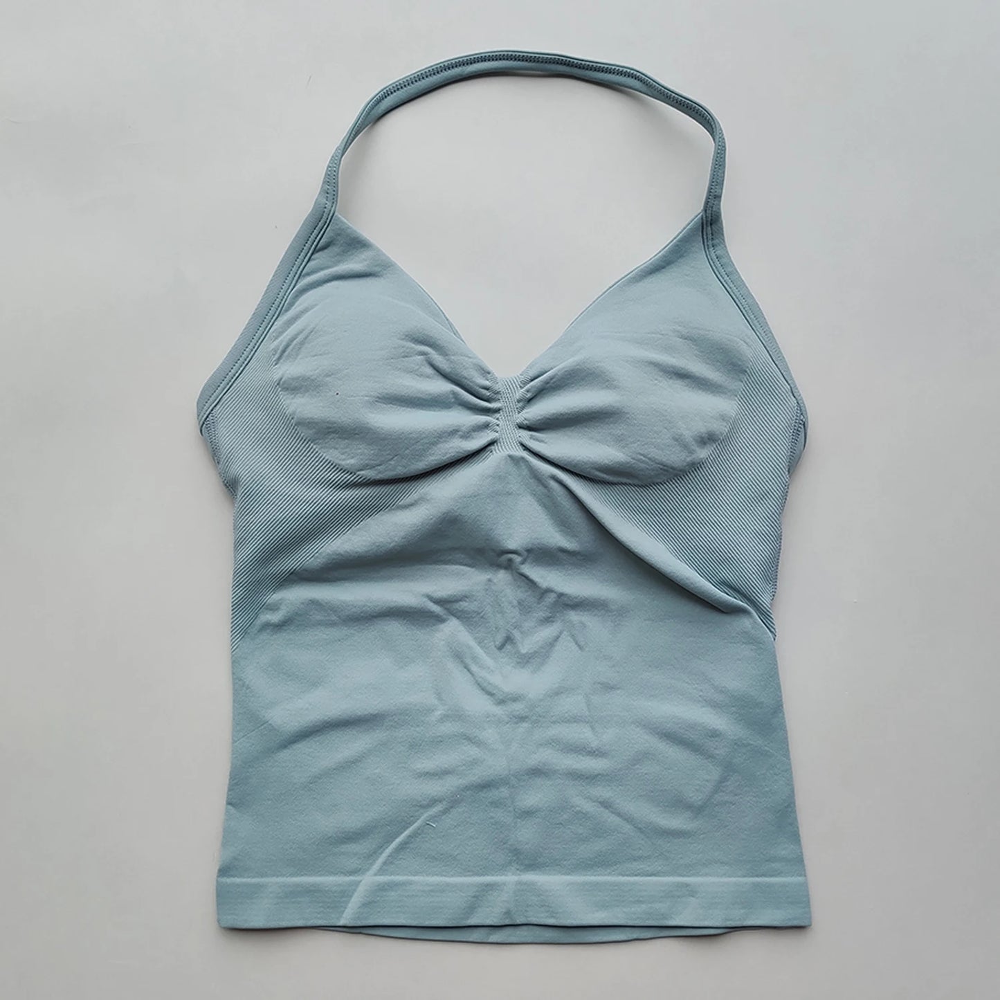 Longline Strappy Gym Tops Women's Sleeveless Workout Shirt  Gym Clothes  Scrunch Open Back Bra Running Yoga Tank Tops