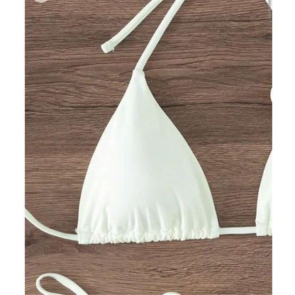 S - XL 3D Flowers Halter Strappy Bikini Women Swimwear Female Swimsuit Two-pieces Bikini set Bather Bathing Suit Swim