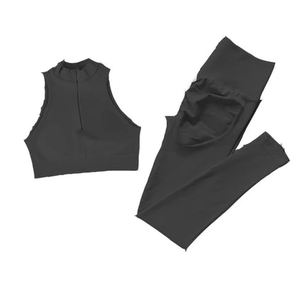 Seamless Dynamic High Neck Yoga Set Belly Bra Scrunch Women Workout Shorts Fitness Legging Sport Pant Active Wear