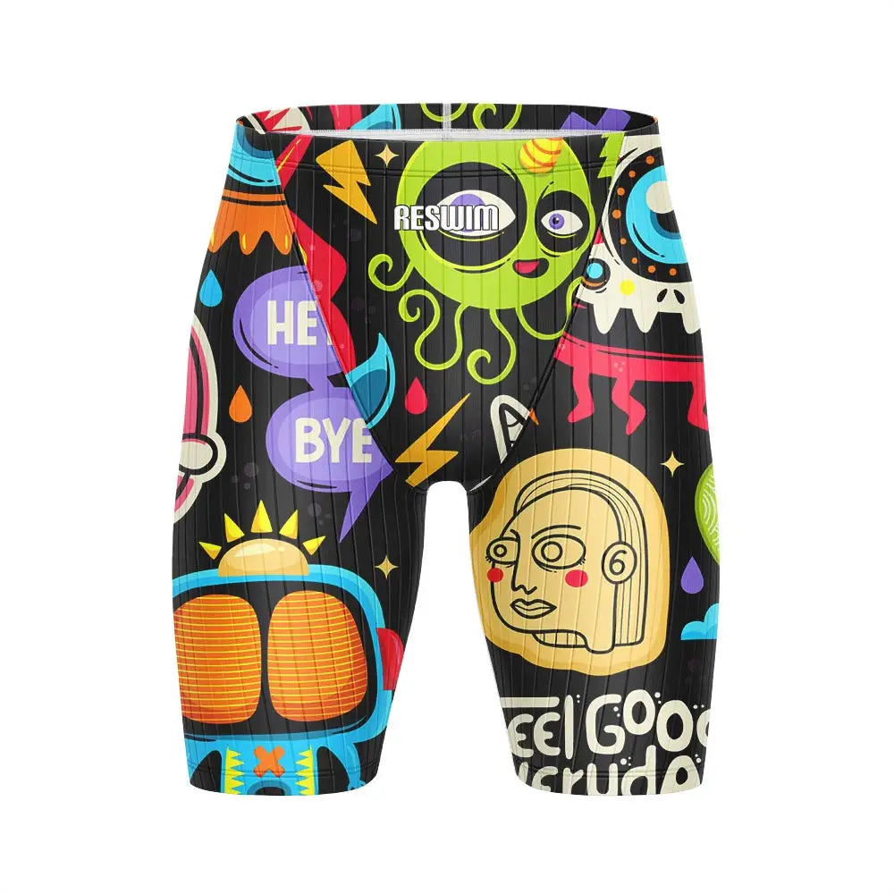 Men's Swim Trunks Jammer Surfing Shorts Athletic Competition Training Swimsuit Durable Chlorine Resistant Endurance Beach Trunks