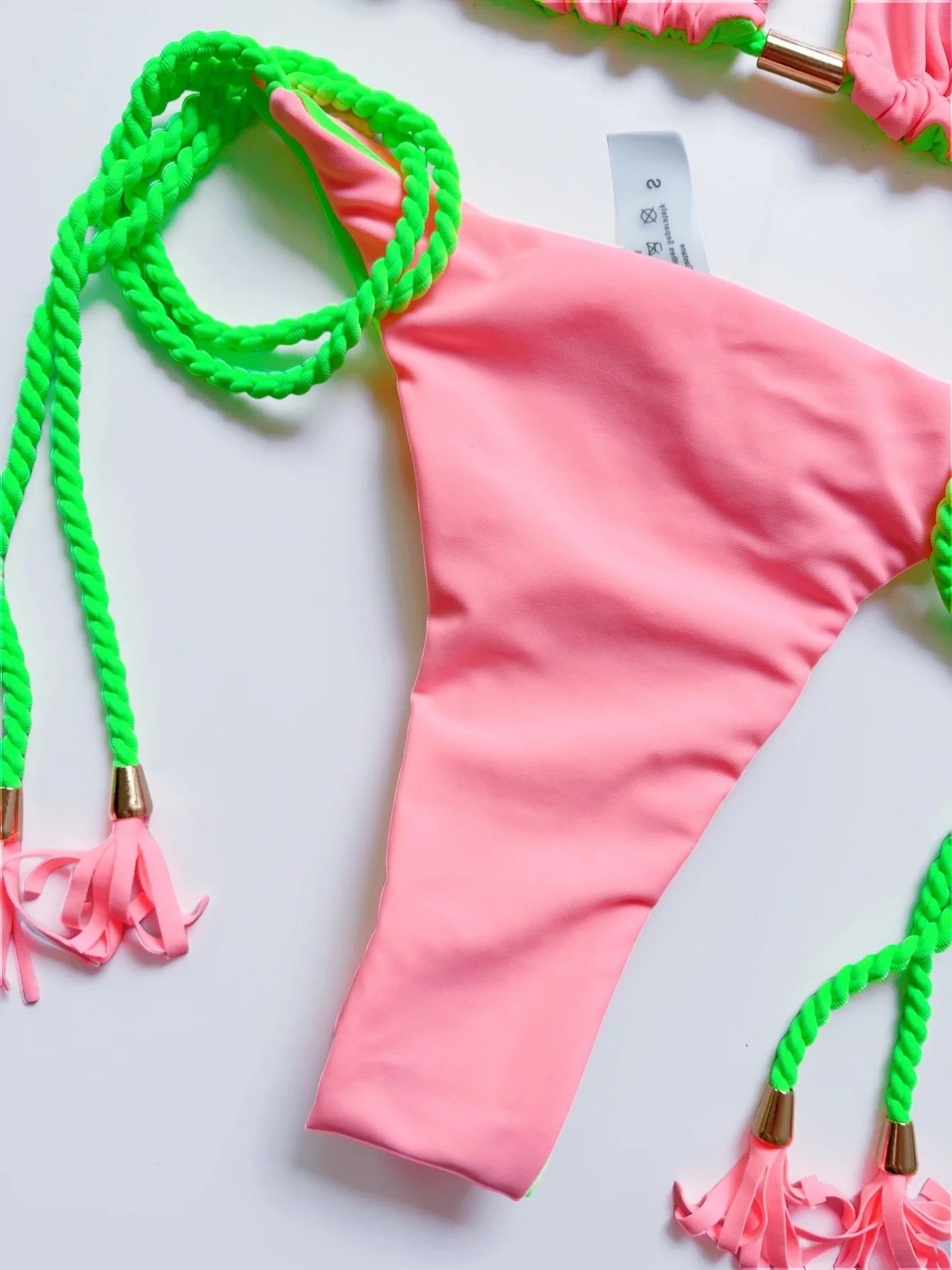 Braiding rope Solid Bikini Set Swimwear Women's Swimsuit Two-piece Triangle  Bathing Suit Brazilian Biquini