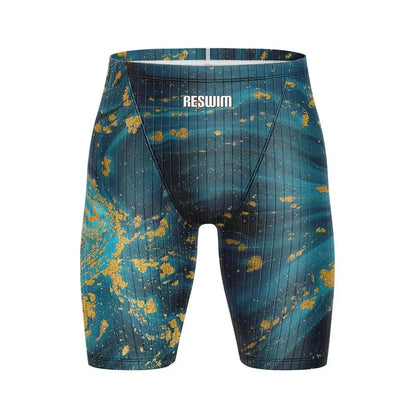 Men's Swim Jammer Swimsuit Racing Shorts Athletic Training Swimwear Swimming Trunks Beach Tights Shorts Lycra Bathing Suit