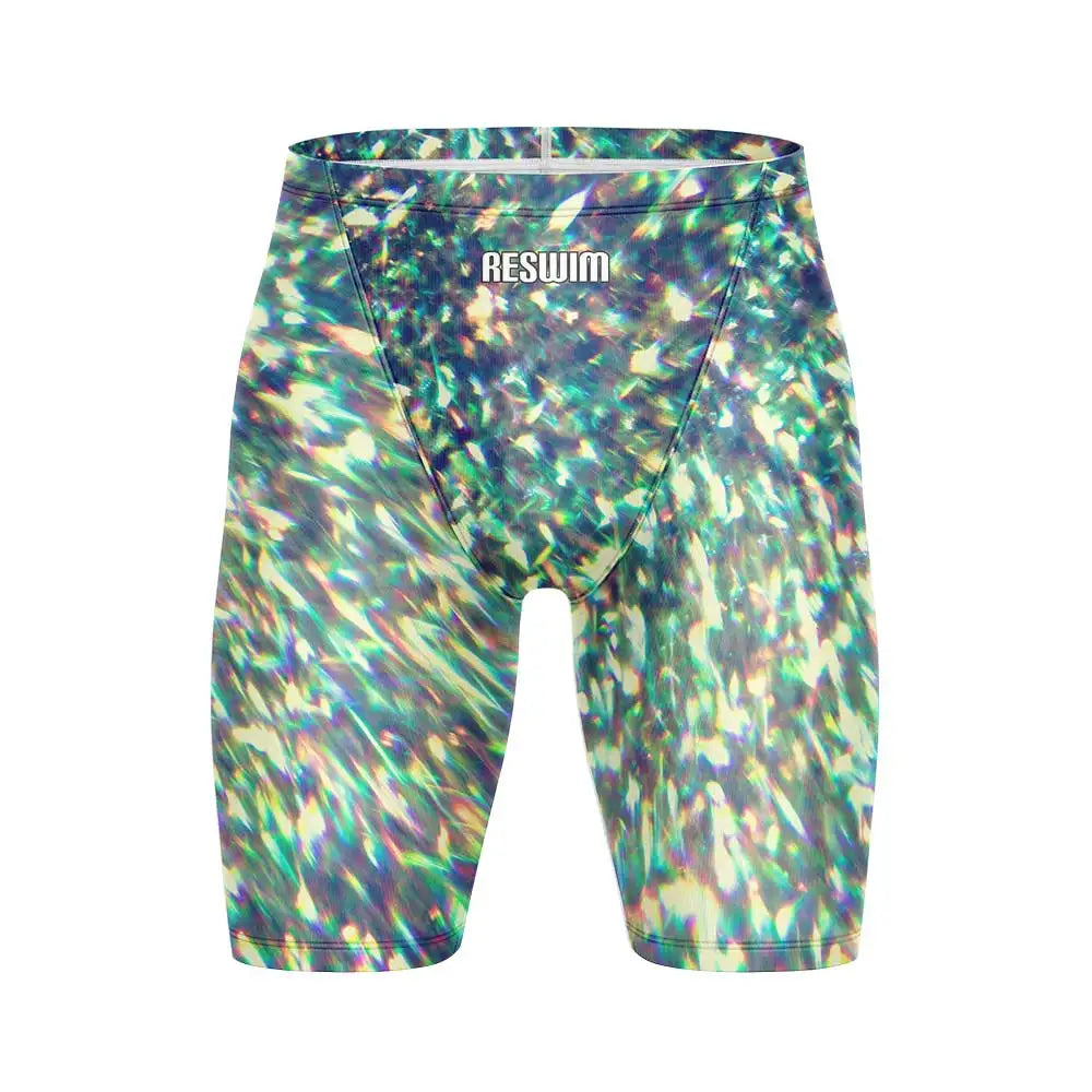 Mens Summer Swim Jammer Quick Dry Swimsuit Print Swimming Beach Tights Shorts Surfing Trunks Men's Swimwear Sports Training Pants