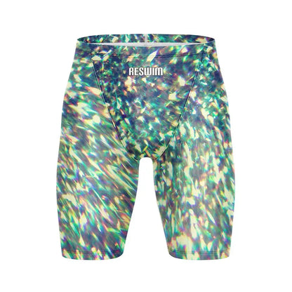 Mens Summer Swim Jammer Quick Dry Swimsuit Print Swimming Beach Tights Shorts Surfing Trunks Men's Swimwear Sports Training Pants