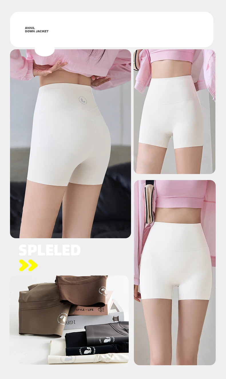 Thin Sharkskin Push Up Mini Shorts Women Slim Tight Butt Lifter Safety Shorts Sport Fitness Yoga Cycling Shorts