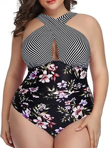 One-Piece Swimsuit for Women Size L-3XL Ladies Push Up Swimwear Swimming Suits Bathing Beachwear Bathers