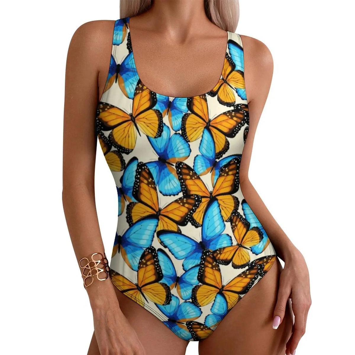 Women's Butterfly-Print One-Piece Swimsuit