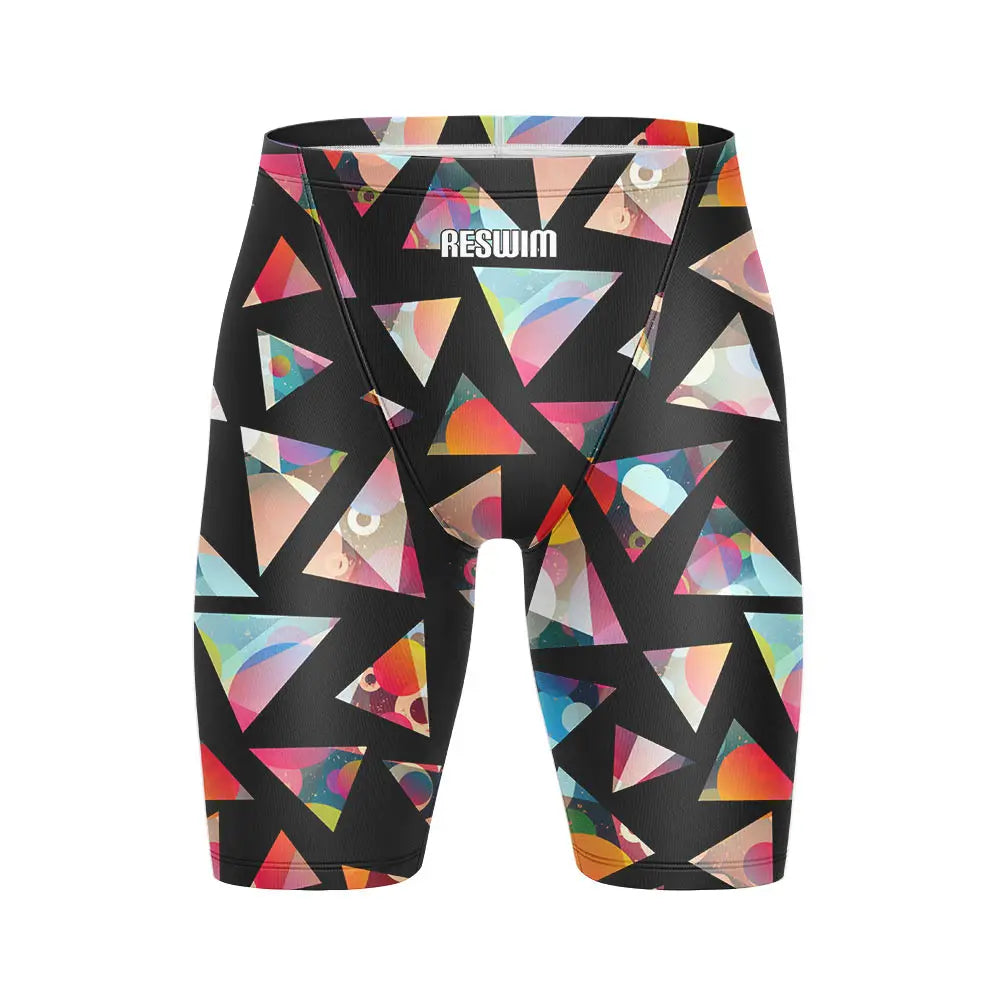 Mens Summer Swim Jammer Quick Dry Swimsuit Print Swimming Beach Tights Shorts Surfing Trunks Men's Swimwear Sports Training Pants