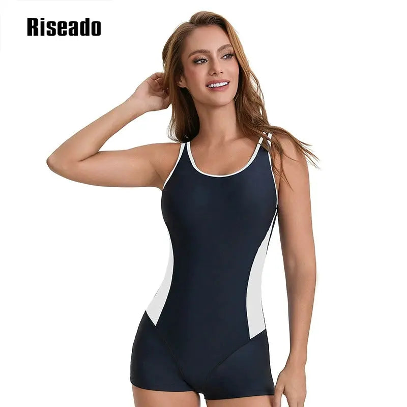 Female Athletic One Piece Swimsuit for Women Racerback Sport Swimsuits Modest Swimwear Training Competition
