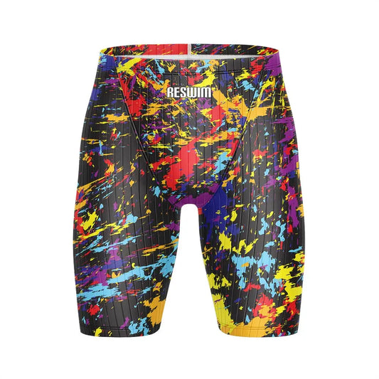 Summer Men's Jammer Swimsuit Training Swim Shorts Beach Trunks Swimming Pants Swimwear Jammers Sports Surf Shorts Tight Trunks