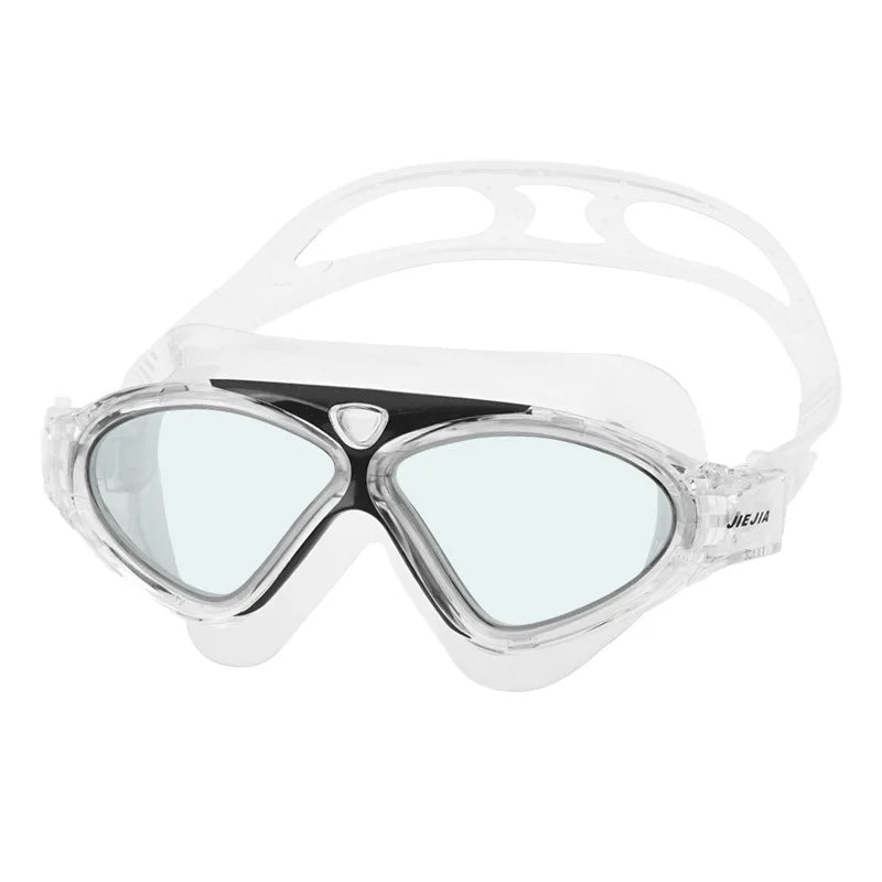 Big Frame Professional Swimming Goggles for Men Women Swim Glasses Anti-fog HD Waterproof Silicone Adult Diving Eyewear