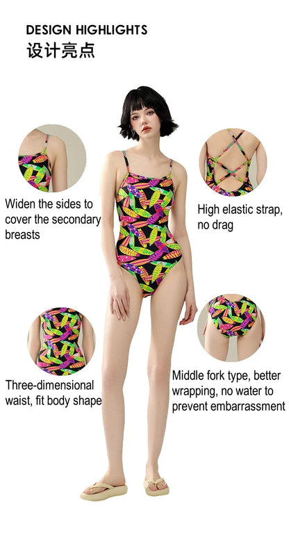 Multicolours Bunny Bum Women Swimwear One Piece Professional Swimsuits