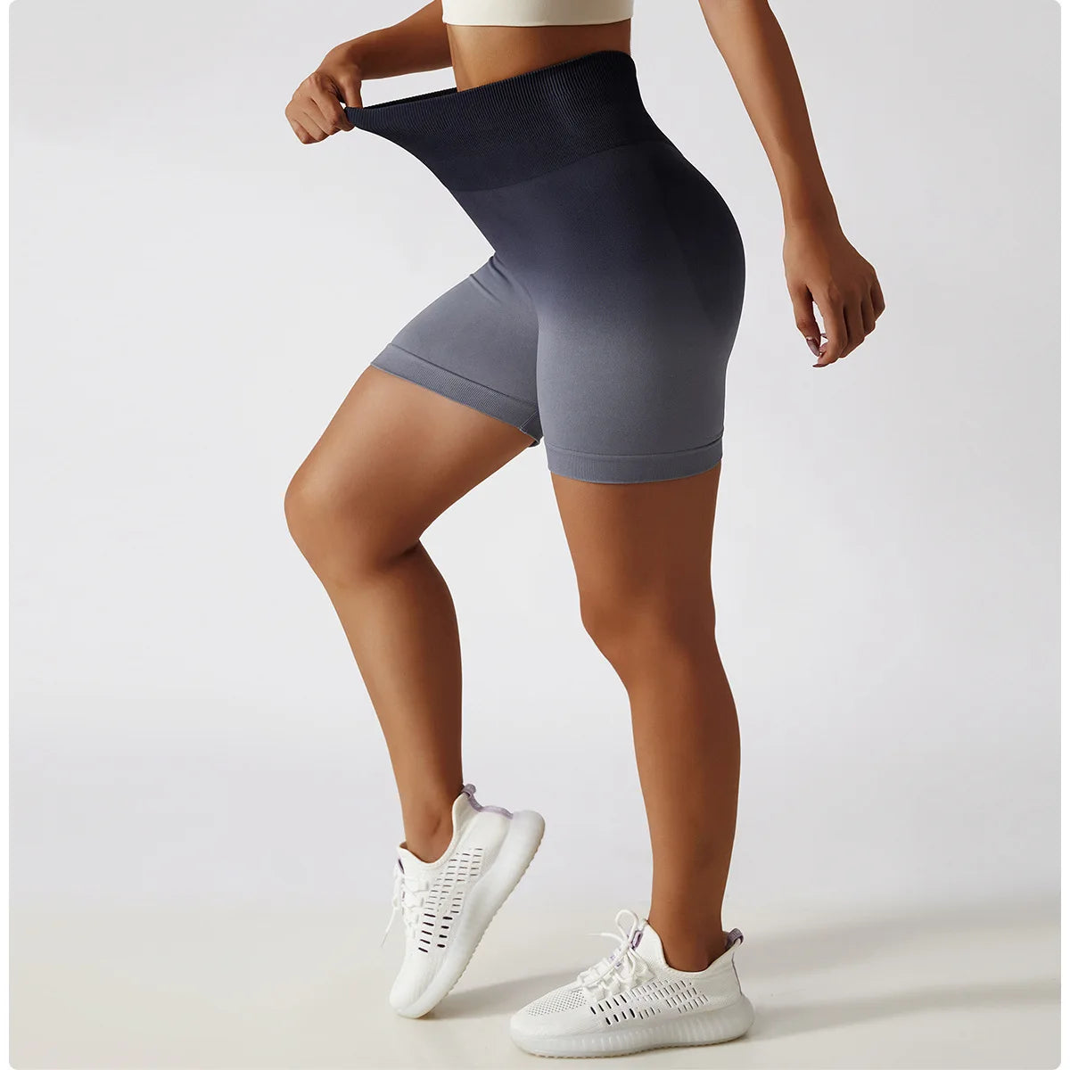 Summer Seamless High Waist Yoga Shorts Butt Lift Cycling Shorts Gym Shorts Women Pants Breathable Tie-dye Sports Leggings Women