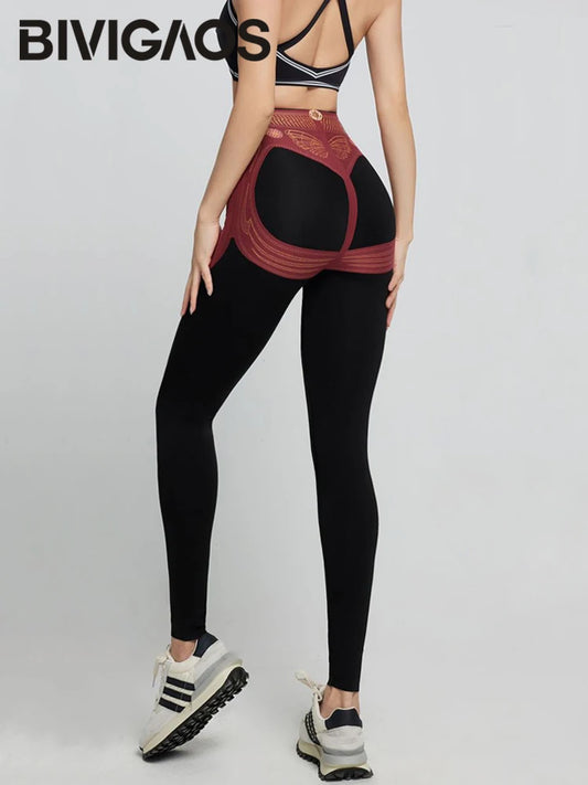 Body Shaping Butt Lifter Sharkskin Leggings Women Micro Pressure Tight Slimming Sports Fitness Leggings