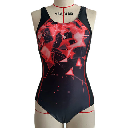 Sports One Piece Swimsuit Women Swimwear Professional Sport Bathing Suit Surfing Swimsuits Swimming Suit Backless Bikini