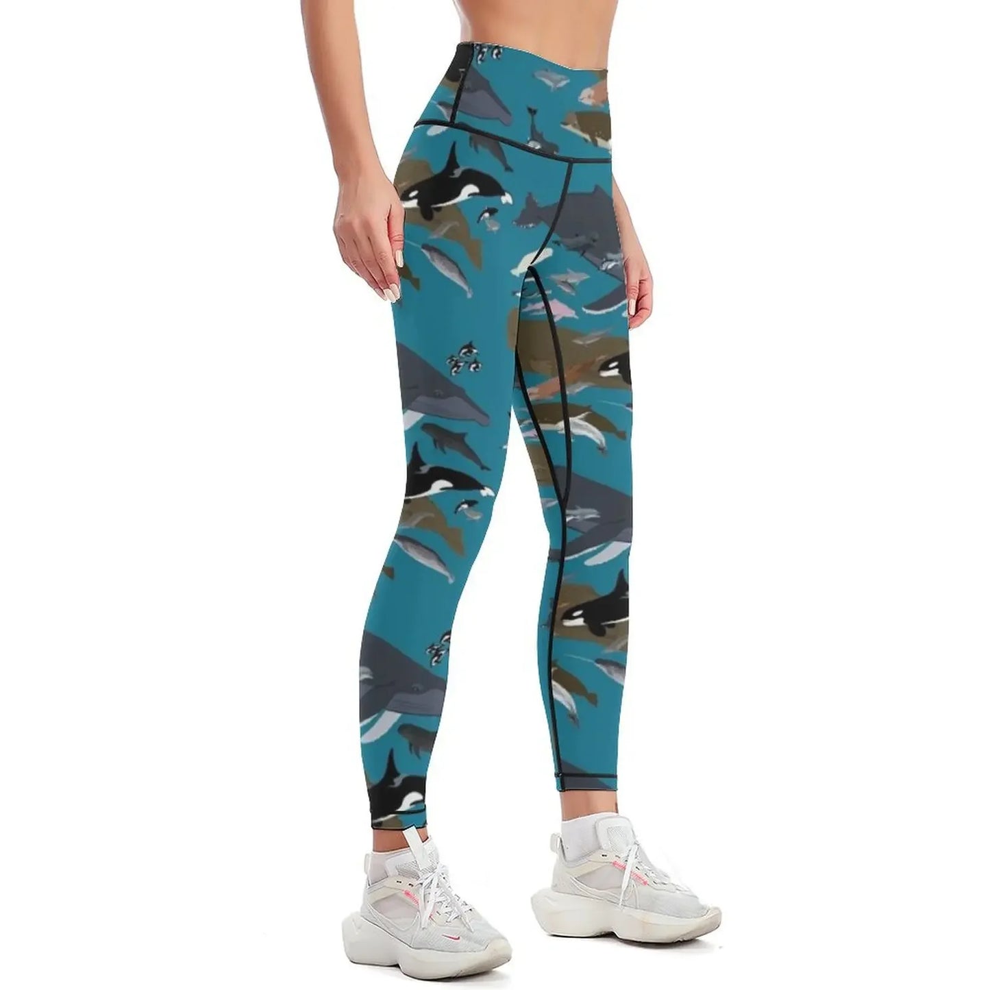 I Am Thankful For Cetaceans Leggings workout clothes for Training pants Women's sportswear Womens Leggings