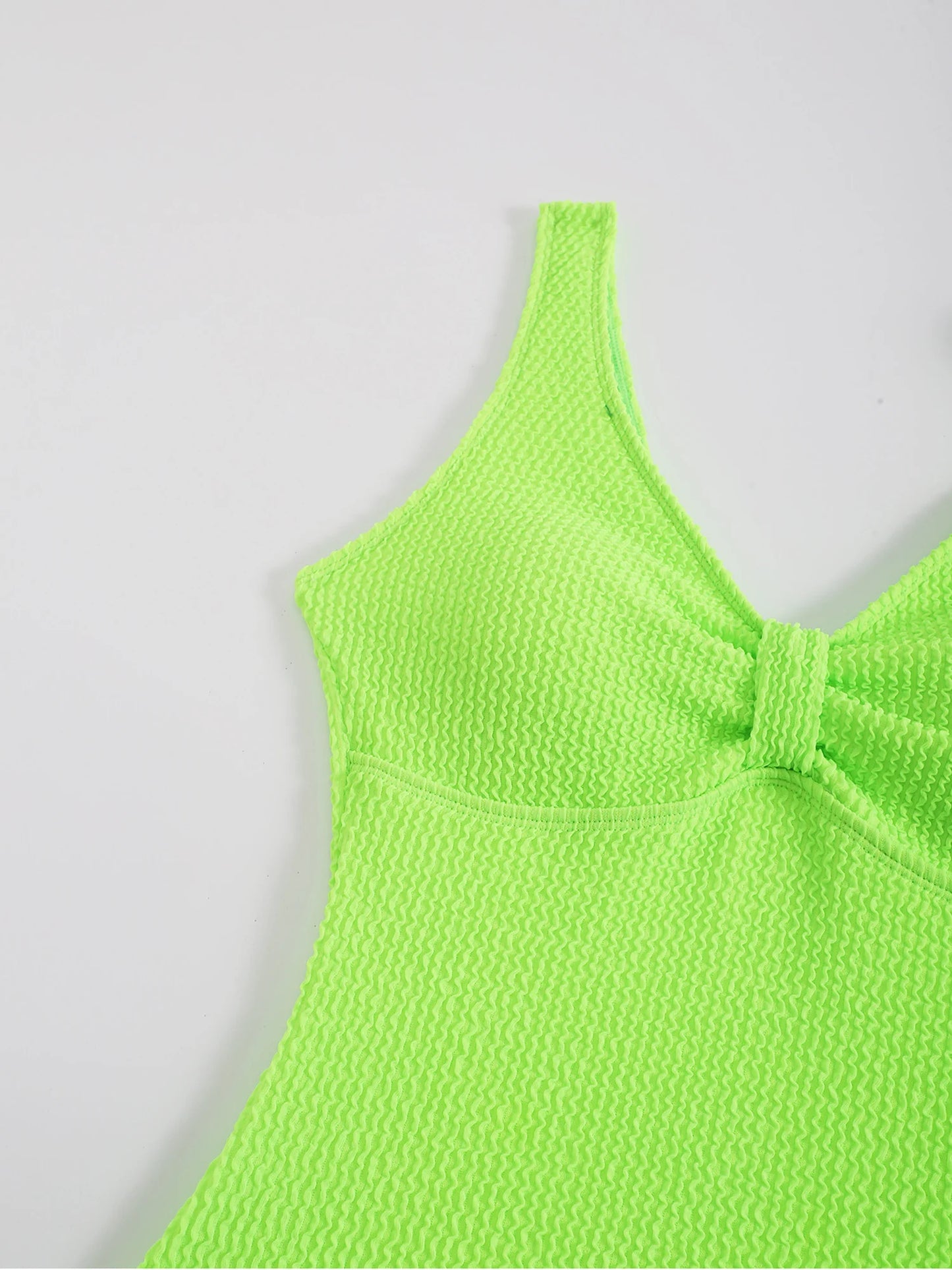 Womens One Piece Swimsuit Swim Leotard Sleeveless Low U Back Soft Cup Textured Monokini Bathing Suit for Beach Tropical Travel