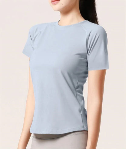 Sports Short Sleeve Running Quick Dry Back Breathable Yoga Tops Quick Dry Daily Active Wear Golf Shirts Tennis Tops Gym