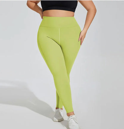L-4XL Plus Size Sports Pants Lines Lifting Buttocks Sports Tight Pants Women High Waist Elastic Fitness Running Yoga Pants