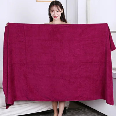 Larger thicker increase microfiber bath towel, absorbent ,quick-drying, super soft hotel bath towel to wear bath towel