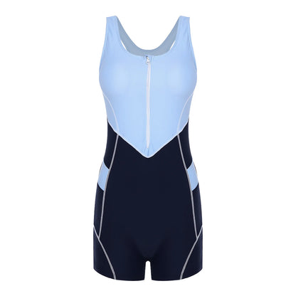 Womens Swim Leotard One-Piece Swimsuit Sleeveless Cutout Back Jumpsuit Swimwear Beachwear Bathing Suit with Removable Chest Pads