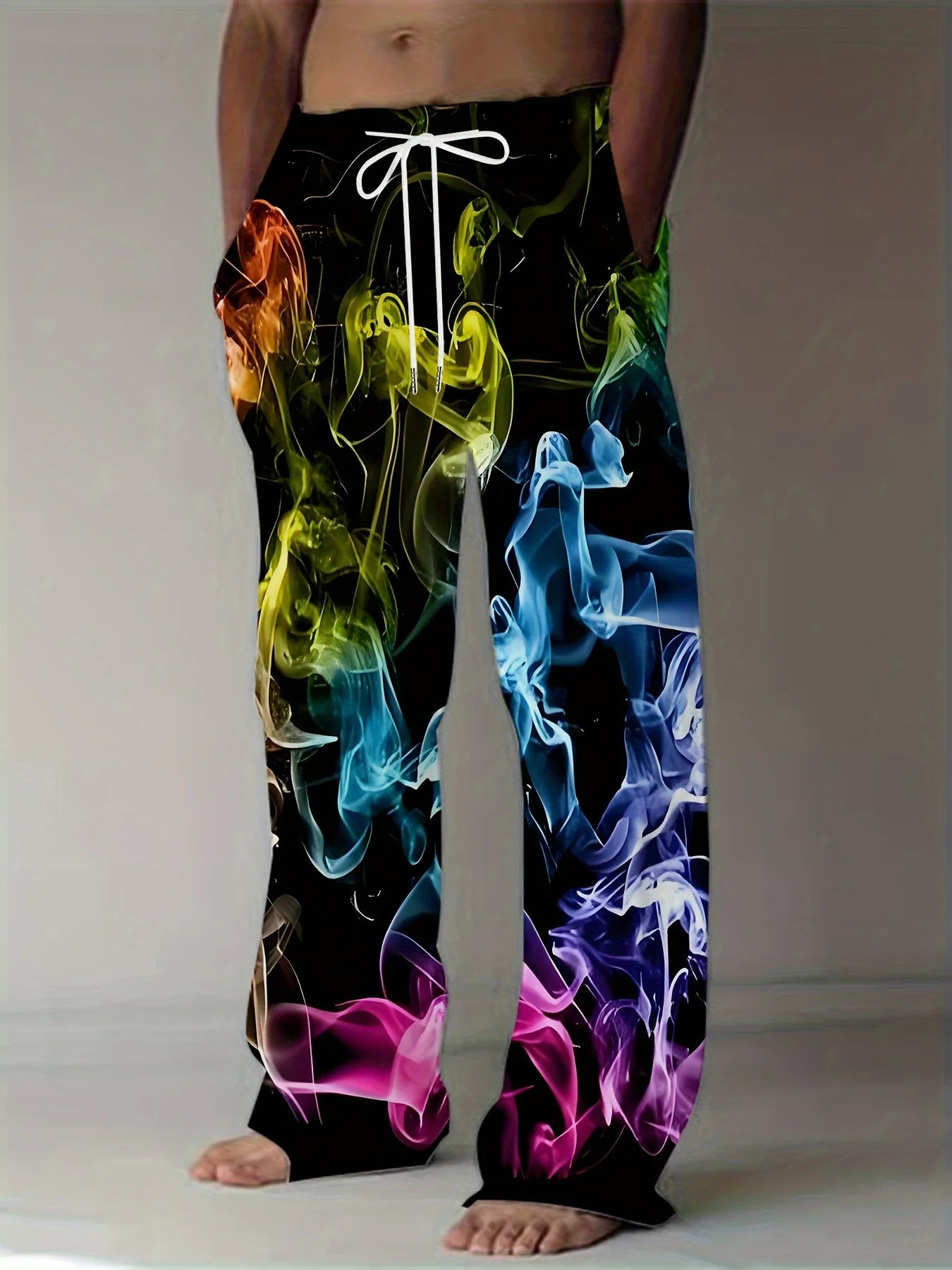 Oversized Casual Pants, Drawstring Wide-legged Pants, European And American Popular Urban Fashion Pants, Spring And Summer Pants