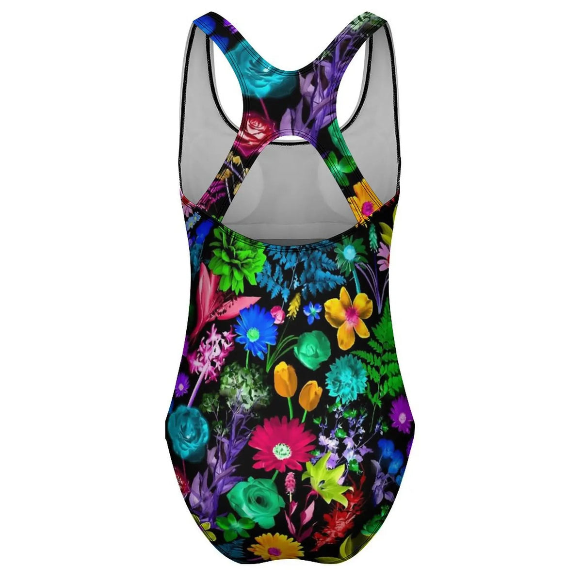 Colorful Floral Print Swimsuit Glowing Garden Push Up Swimwear One-Piece Beach Bathing Suit Swimsuits Sexy Design Beach Outfits
