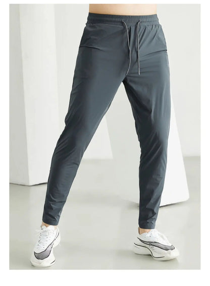 Breathable Men's Gym Pants - Athletic Ice Training Sweatpants for Summer Sports & Fitness - Outdoor Leggings, Tactile &Cooling