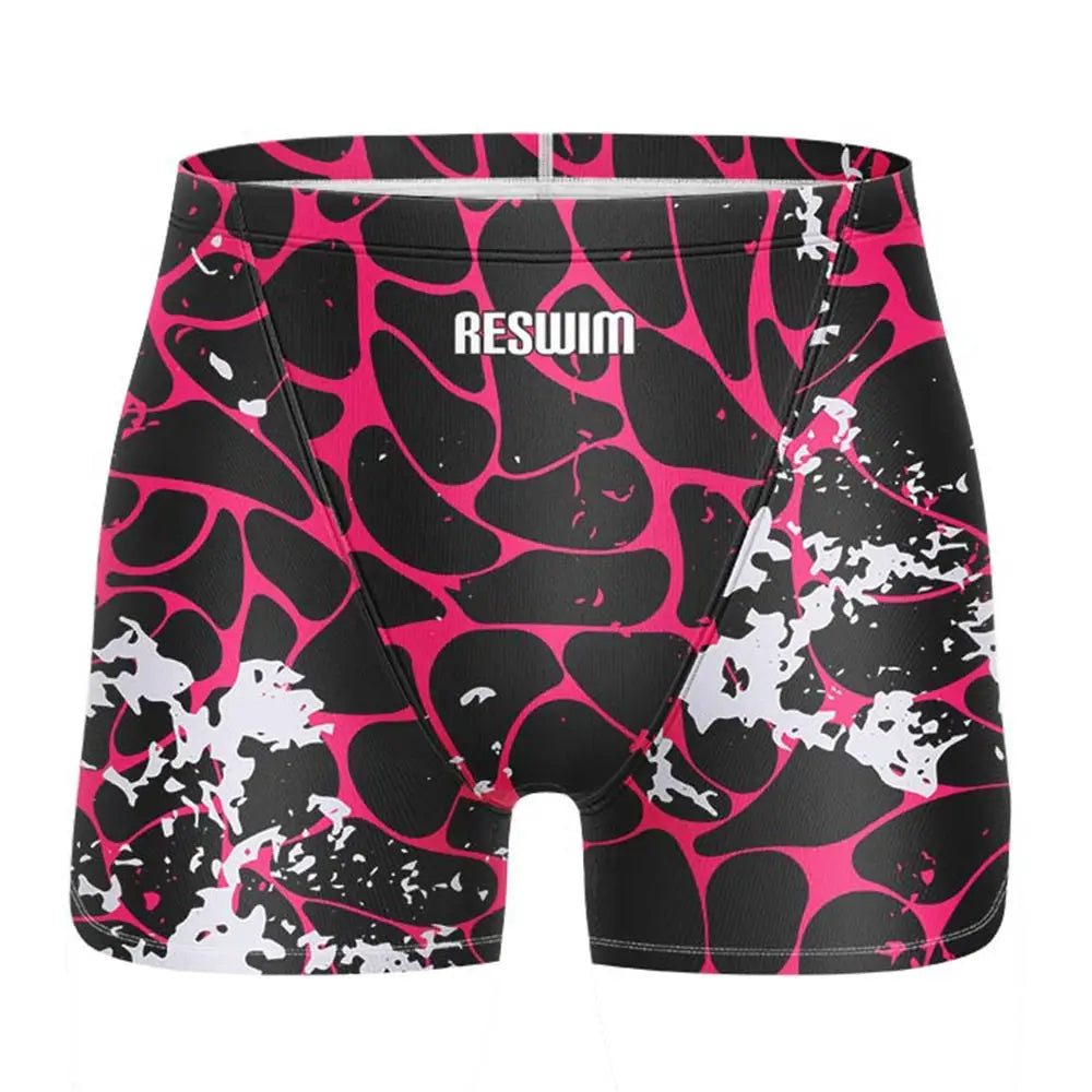Summer Men's Swim Jammer Swimsuit Shorts Swimming Trunks Beach Tights Shorts Surfing Diving Swimwear Gym Jammers Lycra Pants