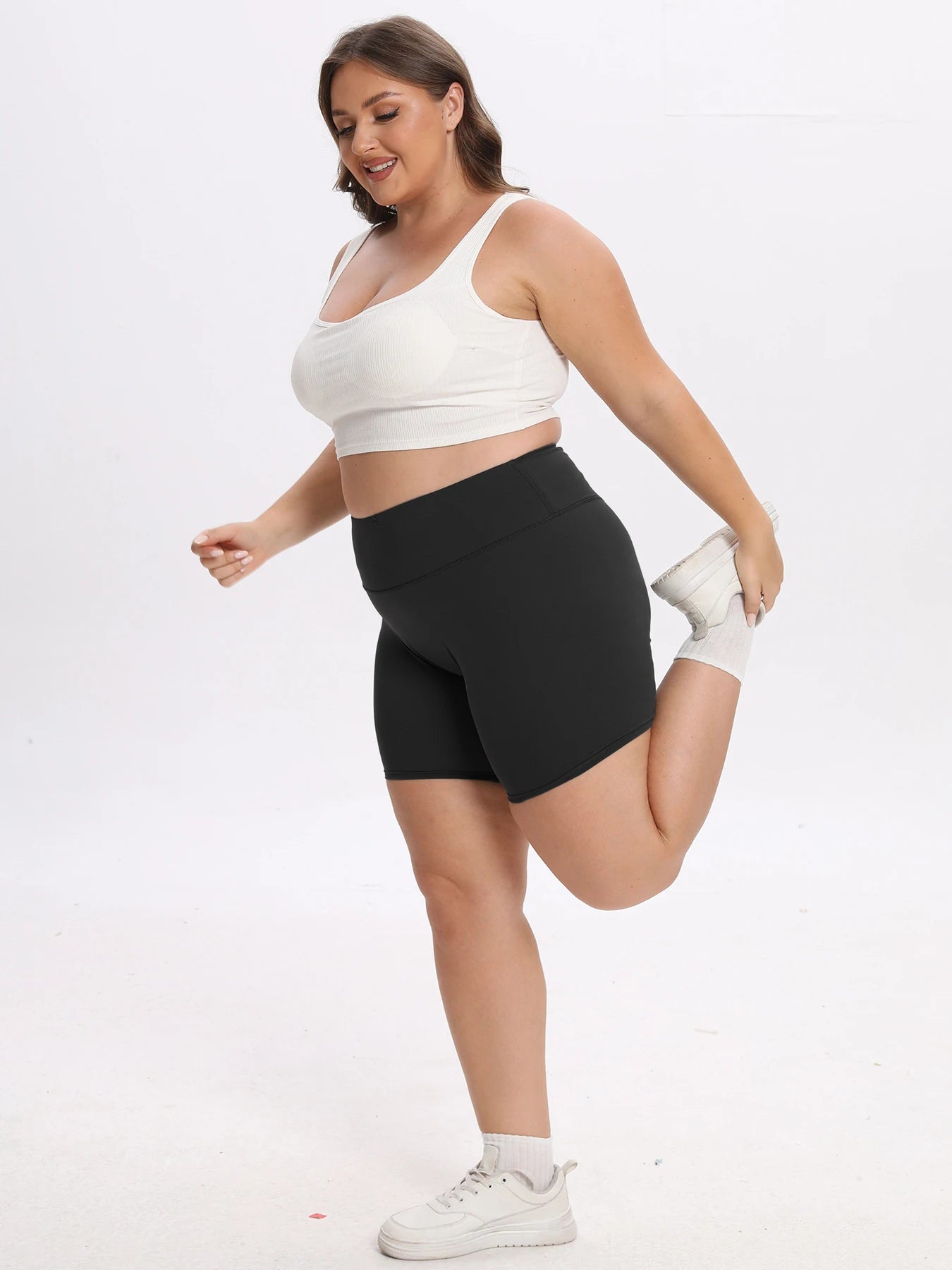 S-XXXL Bike Shorts Women High Waist 3 Pockets Workout Yoga Shorts Stretch Gym Fitness Comfort Ready to Wear Activewear Running Pants