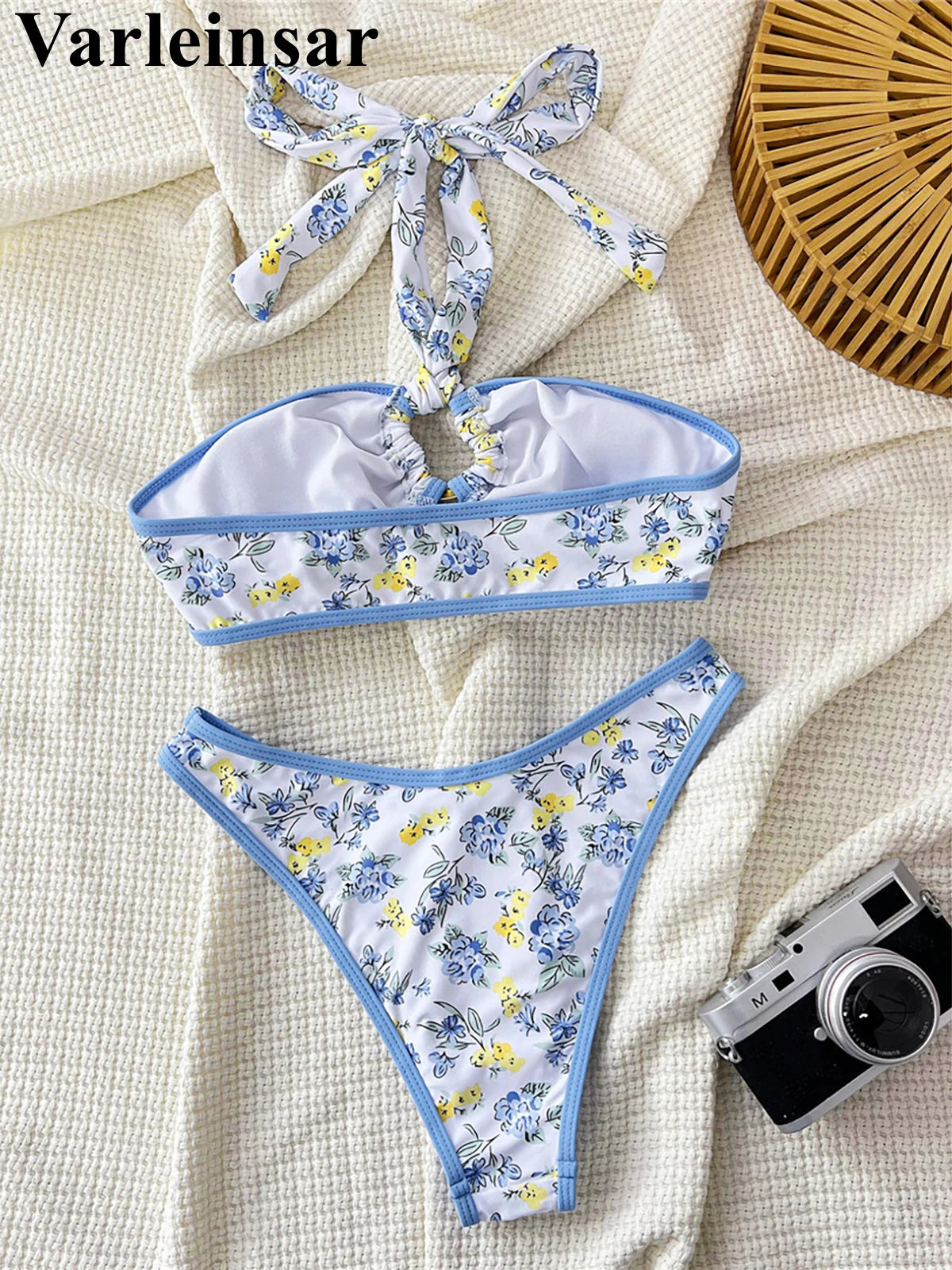 Floral Flower Printed Brazilian Bikini Female Swimsuit Women Swimwear Two-pieces Bikini set Bather Bathing Suit Swim